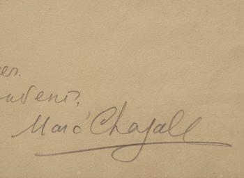MARC CHAGALL, etsning, sign. och dat. Vence 1961, numr. 15/200.