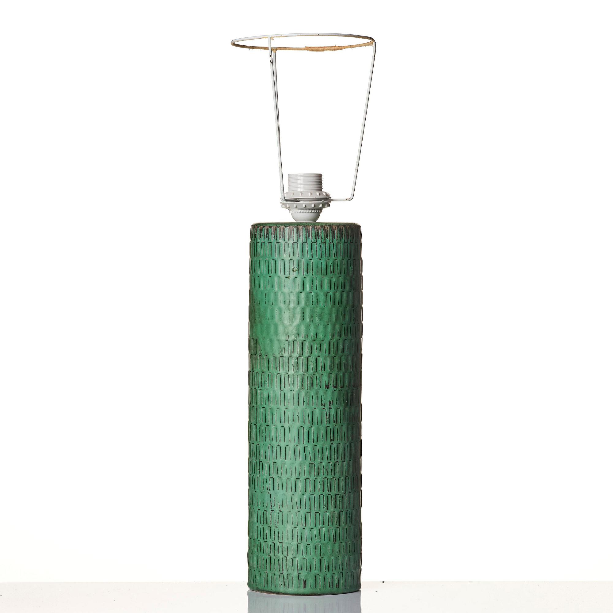 Stig Lindberg, a stoneware table lamp, Gustavsberg Studio 1967.