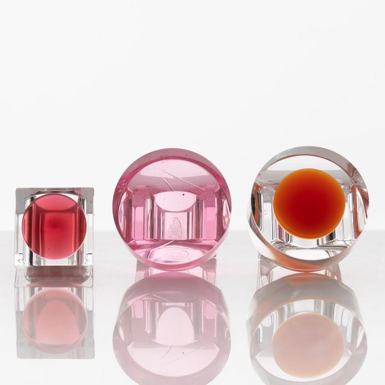 Siv Lagerström, three acrylic plastic rings. 1970s.