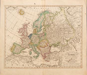 Franz Ludwig Güssefeld, map, hand colored copper engraving, Nürnberg 1819.
