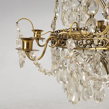 A Gustavian style chandelier, mid-20th Century.