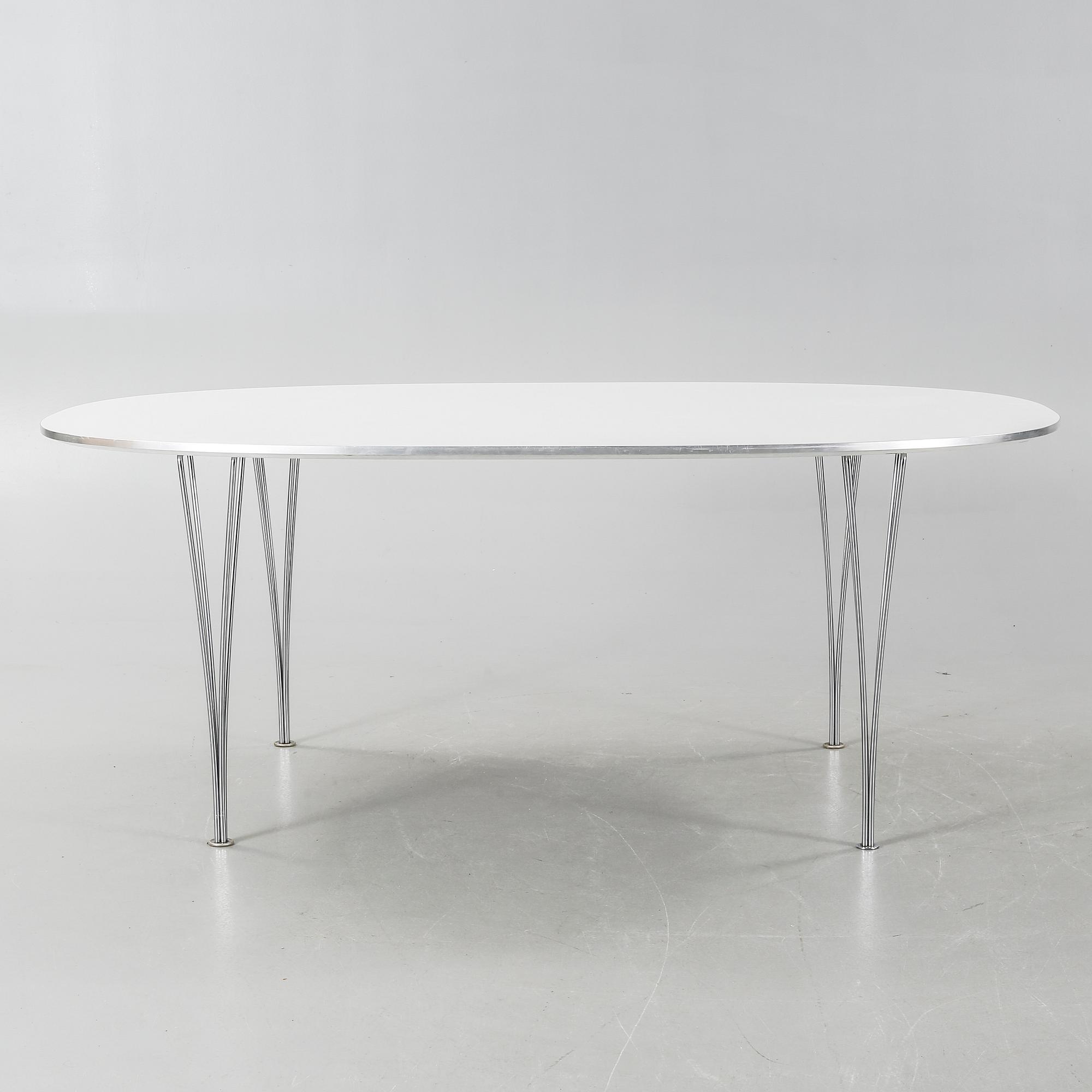 BRUNO MATHSSON & PIET HEIN, bord, "Superellips", Fritz Hansen, 1987.