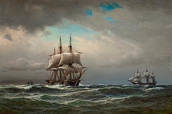 199. Anton Melbye, Ships at sea.