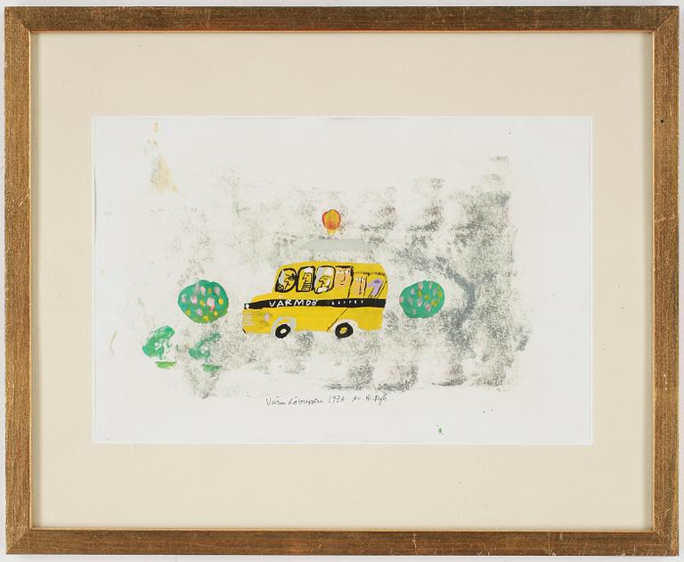 MADELEINE PYK, gouache, signerad och daterad 1976.