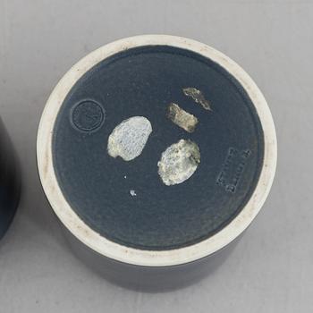 Bengt Berglund, a pair of 'Stampe' lidded stoneware jars, Gustavsberg, Sweden,.