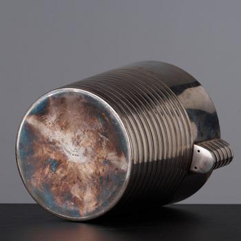 Luc Lanel, a silver plated champagne cooler, Christofle, France ca 1935.