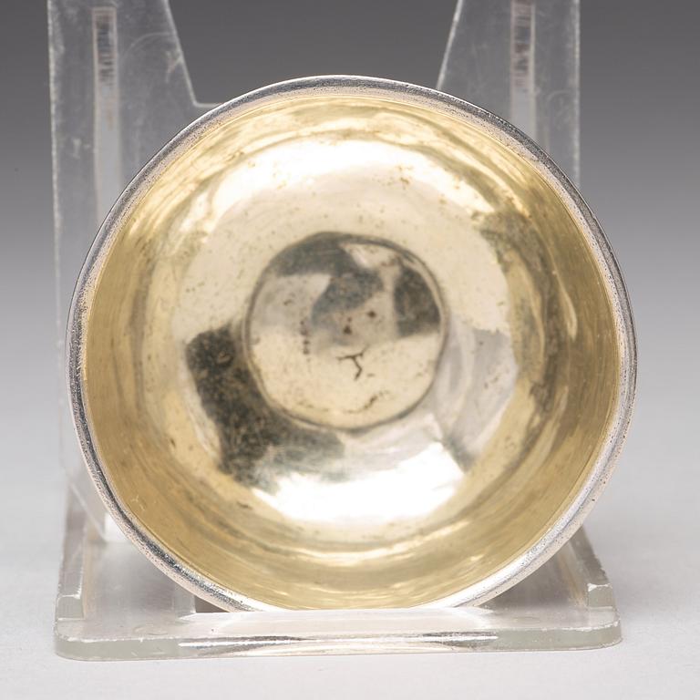 A Swedish 18th century panel-gilt silver tumbler, mark of Abraham Wirgman, Göteborg 1718.