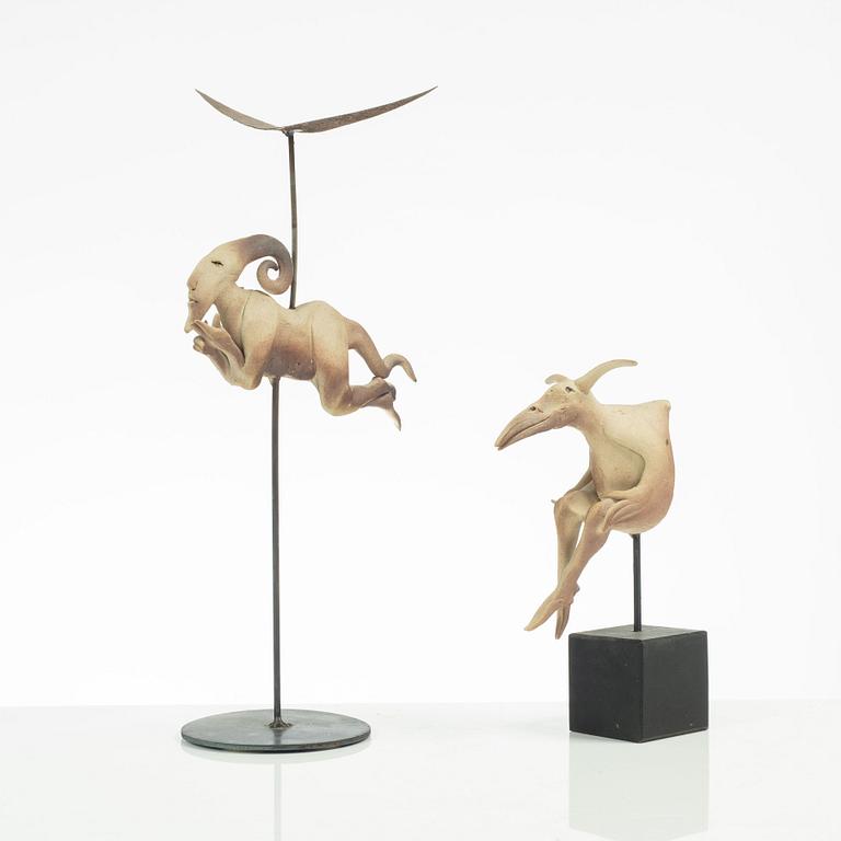 Bernt Törner, two stoneware sculptures.