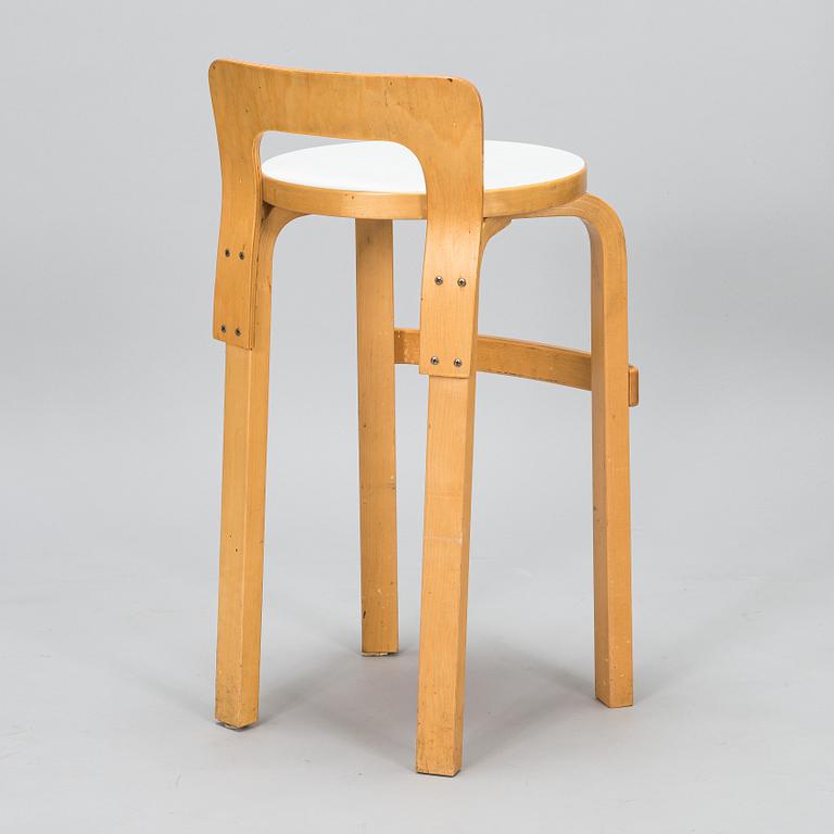 Alvar Aalto, a 1980s 'K65' barstool for Artek.