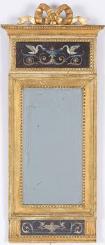 A late Gustavian mirror, circa 1800.