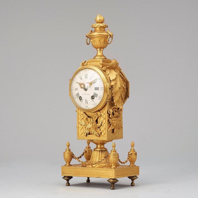 A Louis XVI late 18th century gilt bronze mantel clock for the Russian market.