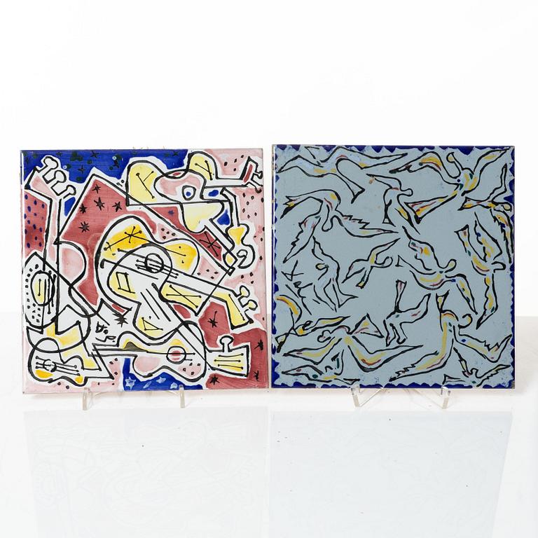 Salvador Dalí, after. Twelve earthenware tiles, late 20th Century.