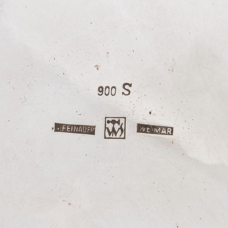 Albert Feinauer, te- och kaffeservis, silver, 6 delar, Weimar-Schmuck, Tyskland 1921-1925.