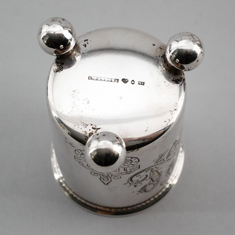 STOP samt BÄGARE, 6 st, silver, 1894/1895. Vikt ca 1244 gram.