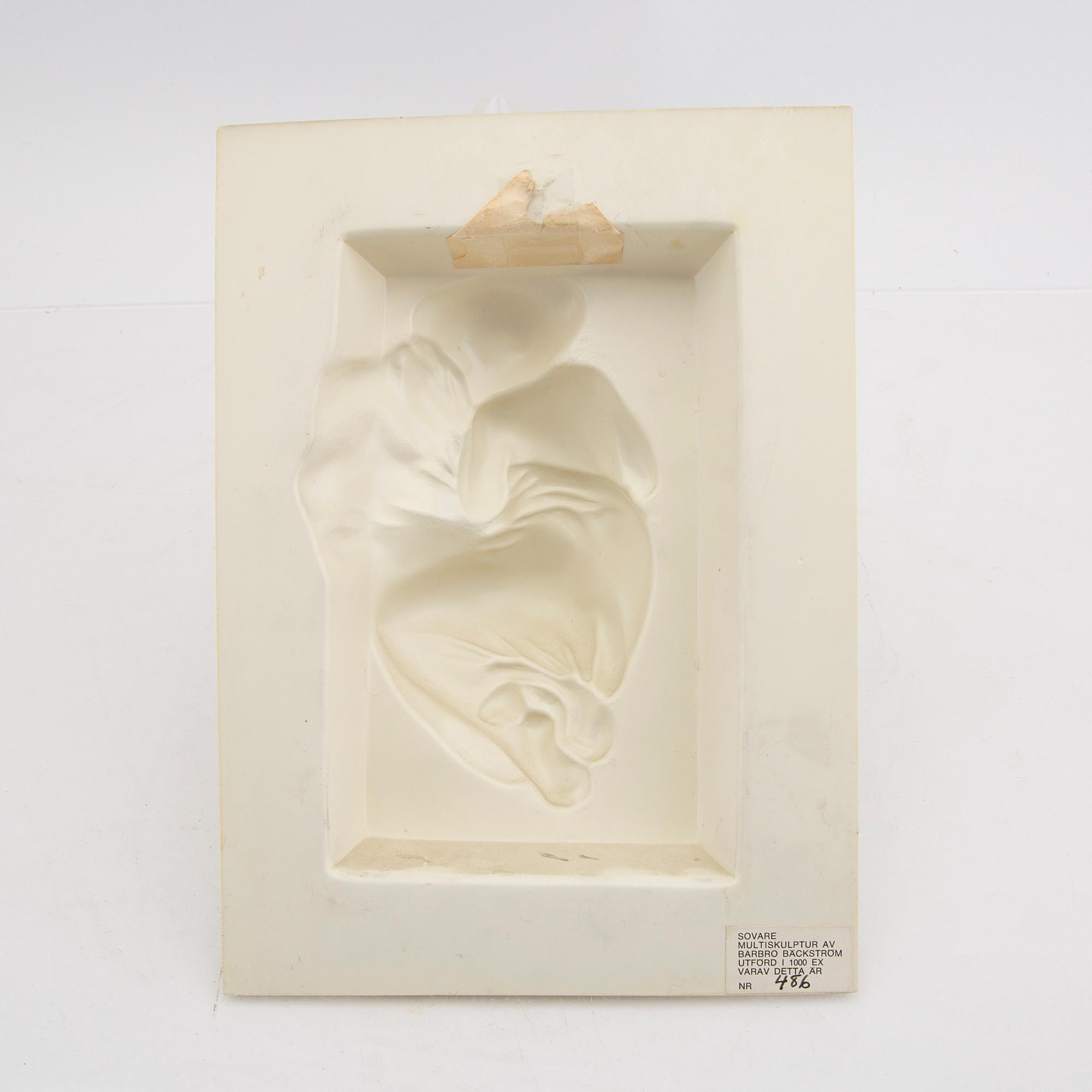 Barbro Bäckström, multiscuplture plastic numbered 486/1000.