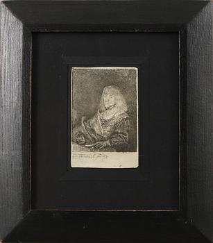 REMBRANDT HARMENSZ VAN RIJN, efter, etsning.