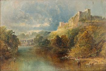 Frederick William Hattersley, Fly Fishing Below the Castle.