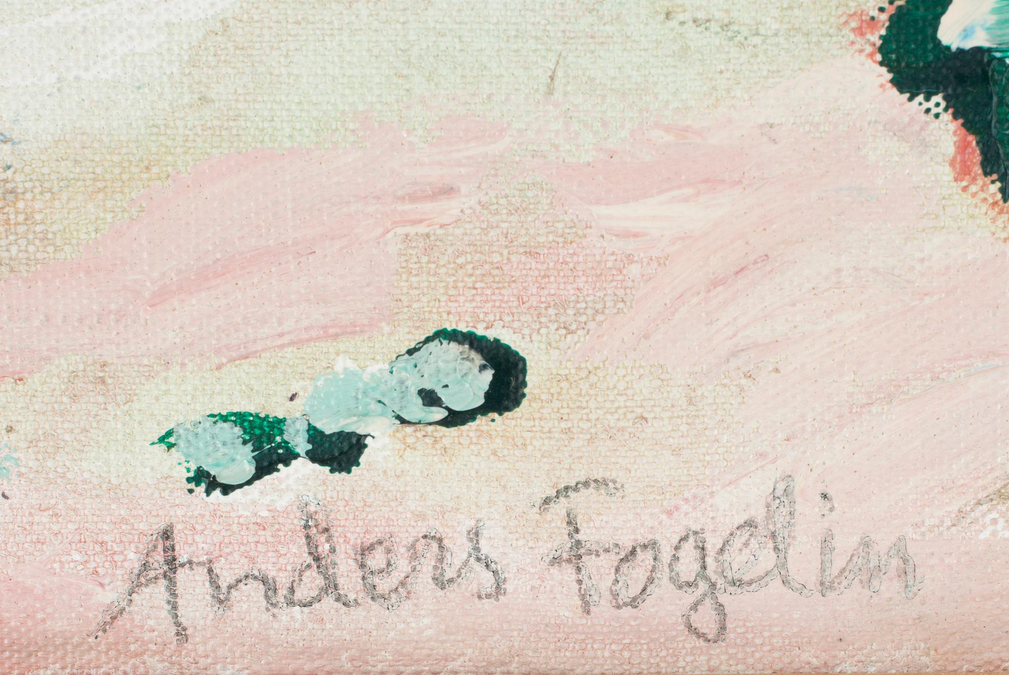 ANDERS FOGELIN, 2 st, olja på pannå, signerade.