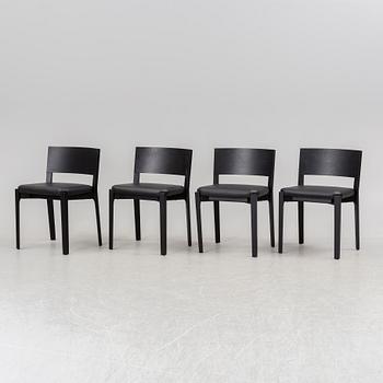 PIERO LISSONI, four 'Lario' oak chairs from Porro, Italy.