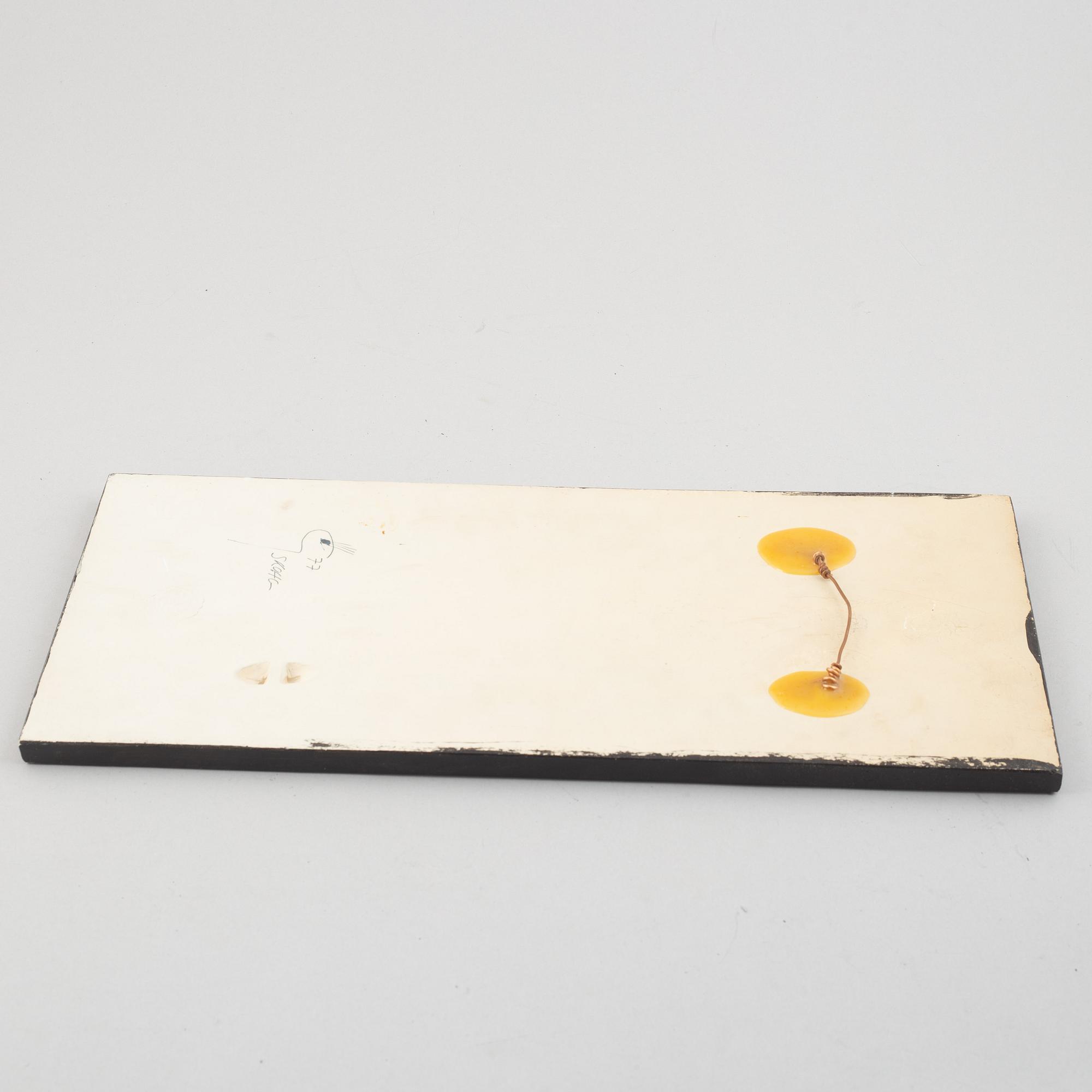 Börje Skohg, four stoneware wall reliefs, Gustavsberg & Gustavsbergs Studio, Sweden, 1970's/80's.