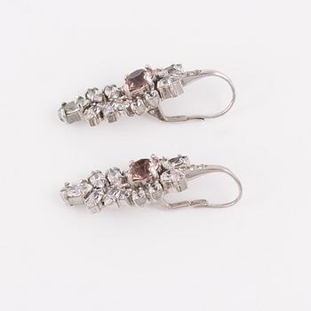 Prada, a pair of rhinestone and strass earrings.