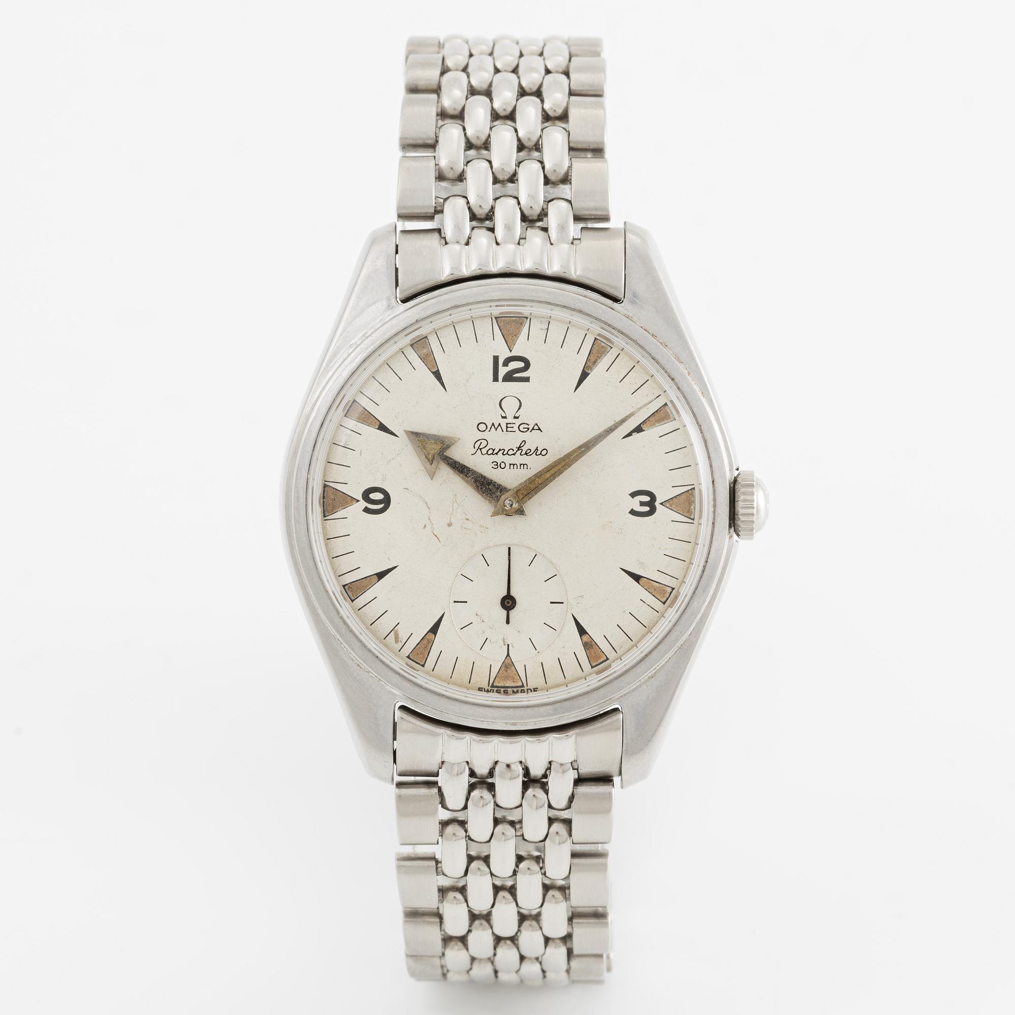 Omega, Ranchero, "Broad Arrow", wristwatch, 37 mm.