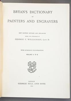 KONSTBÖCKER, 5 vol, "Bryans Dictionary of Painters and engravers", London, England, 1905.