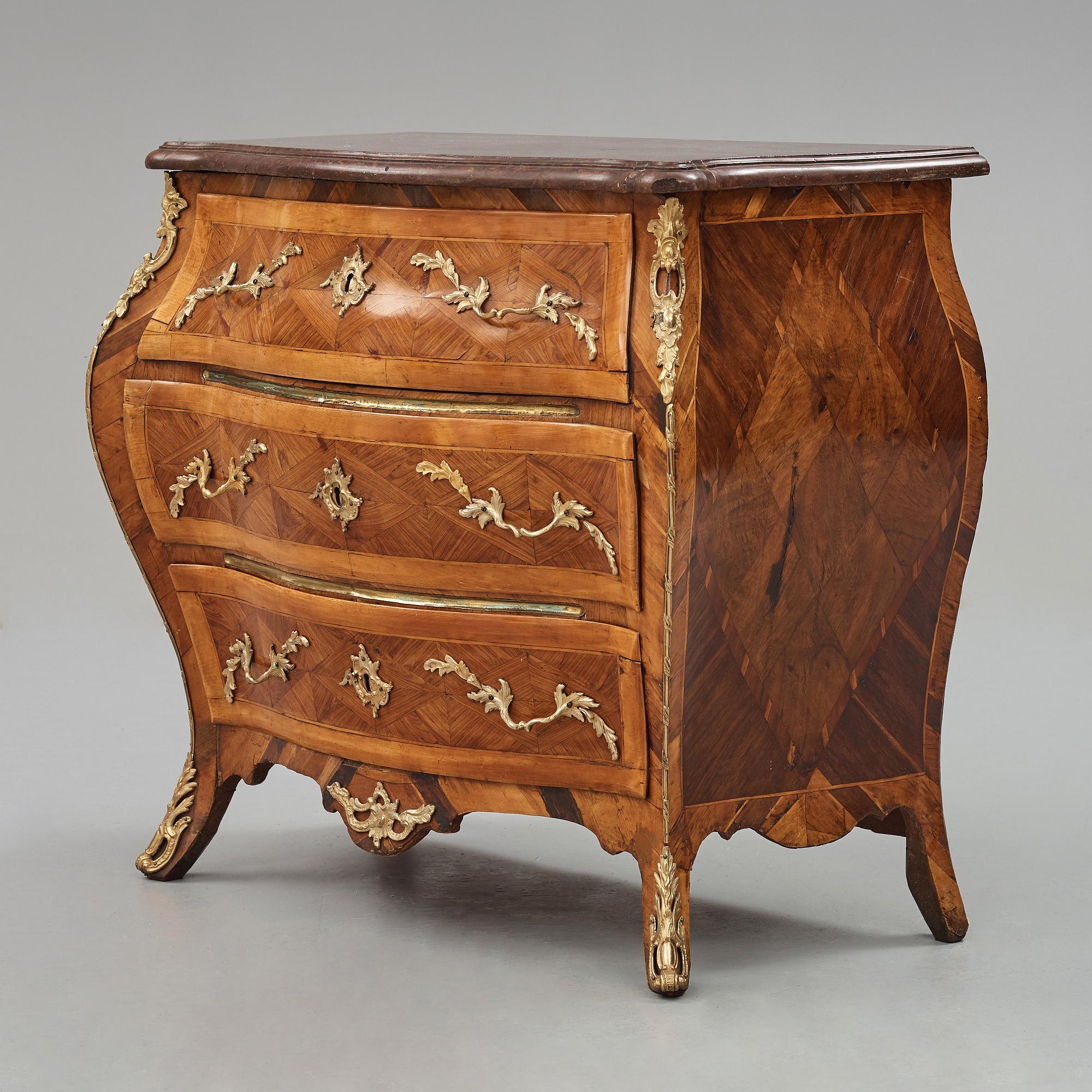 A Swedish Rococo commode by Petter Gyllenberg (master in Stockholm 1767-85).