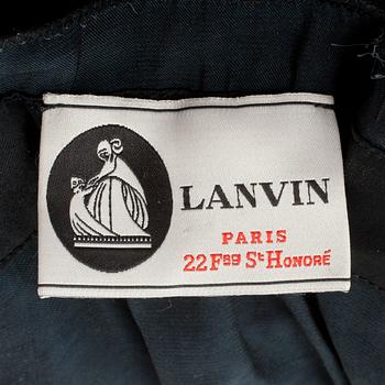 LANVIN, a black silk evening dress.