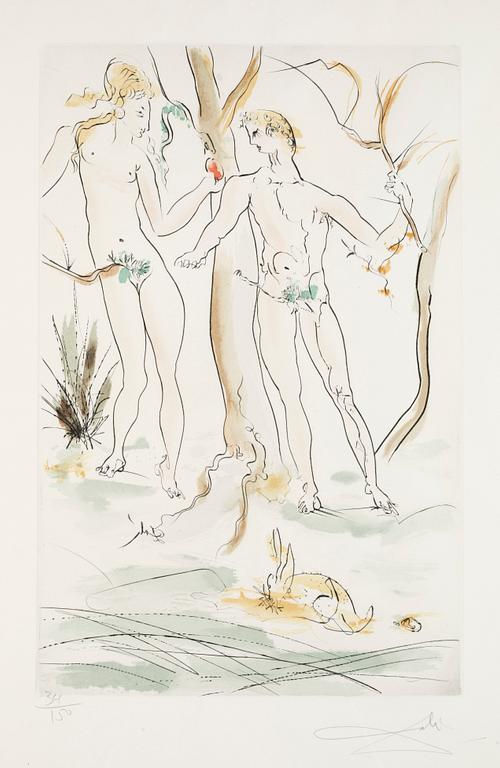 Salvador Dalí, "Adam and Eve" from "New Mythological Suite".