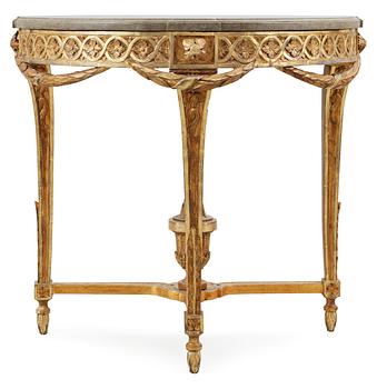 497. A Gustavian late 18th century console table.
