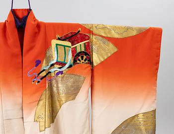 A Japanese brocade kimono, 1980s.