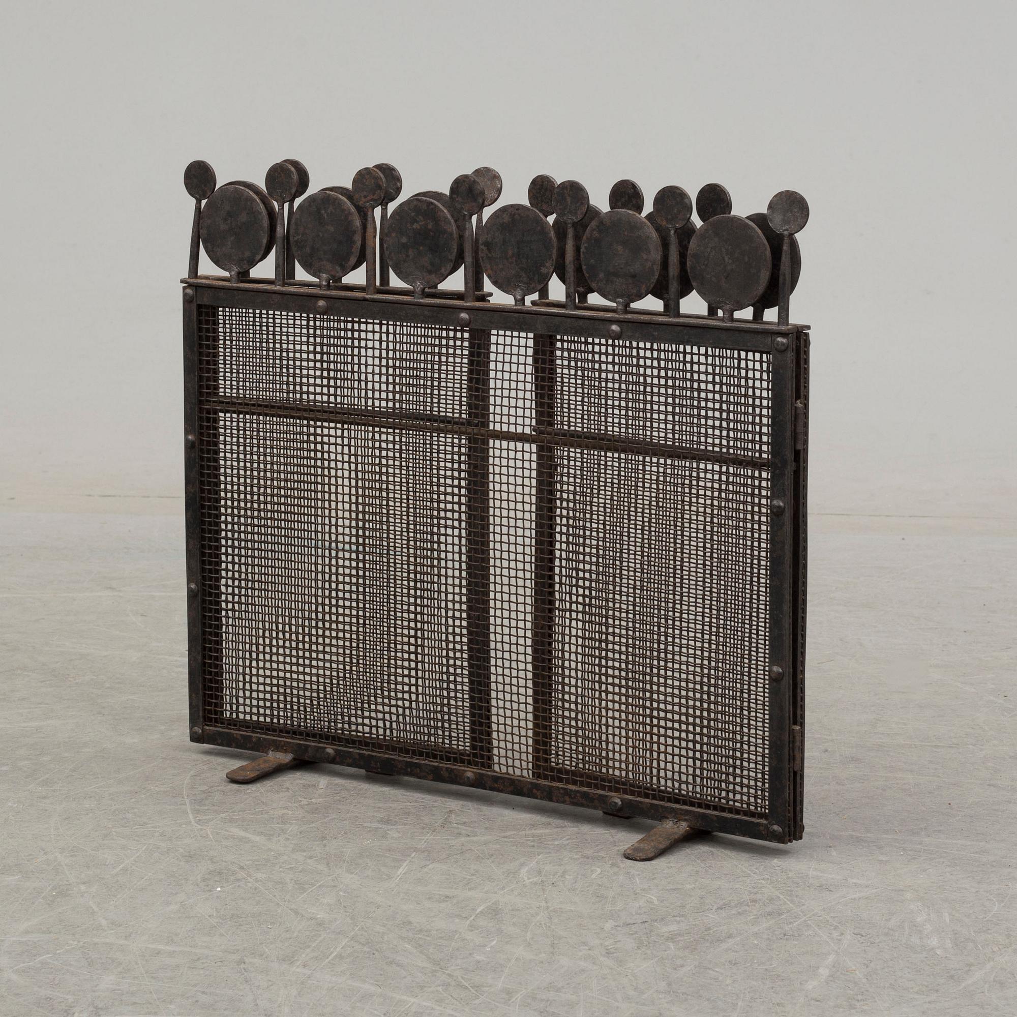 BERTIL VALLIEN, an iron fire guard from Boda Smide, 1960's.