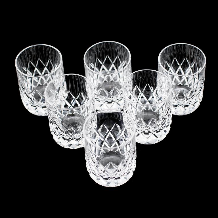 WHISKYGLAS, 12 st, "Karolina", Gunnar Cyrén, Orrefors.