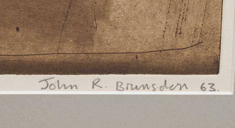 JOHN BRUNSDON, färgetsning, signerad, numrerad 1/50 och daterad -63.