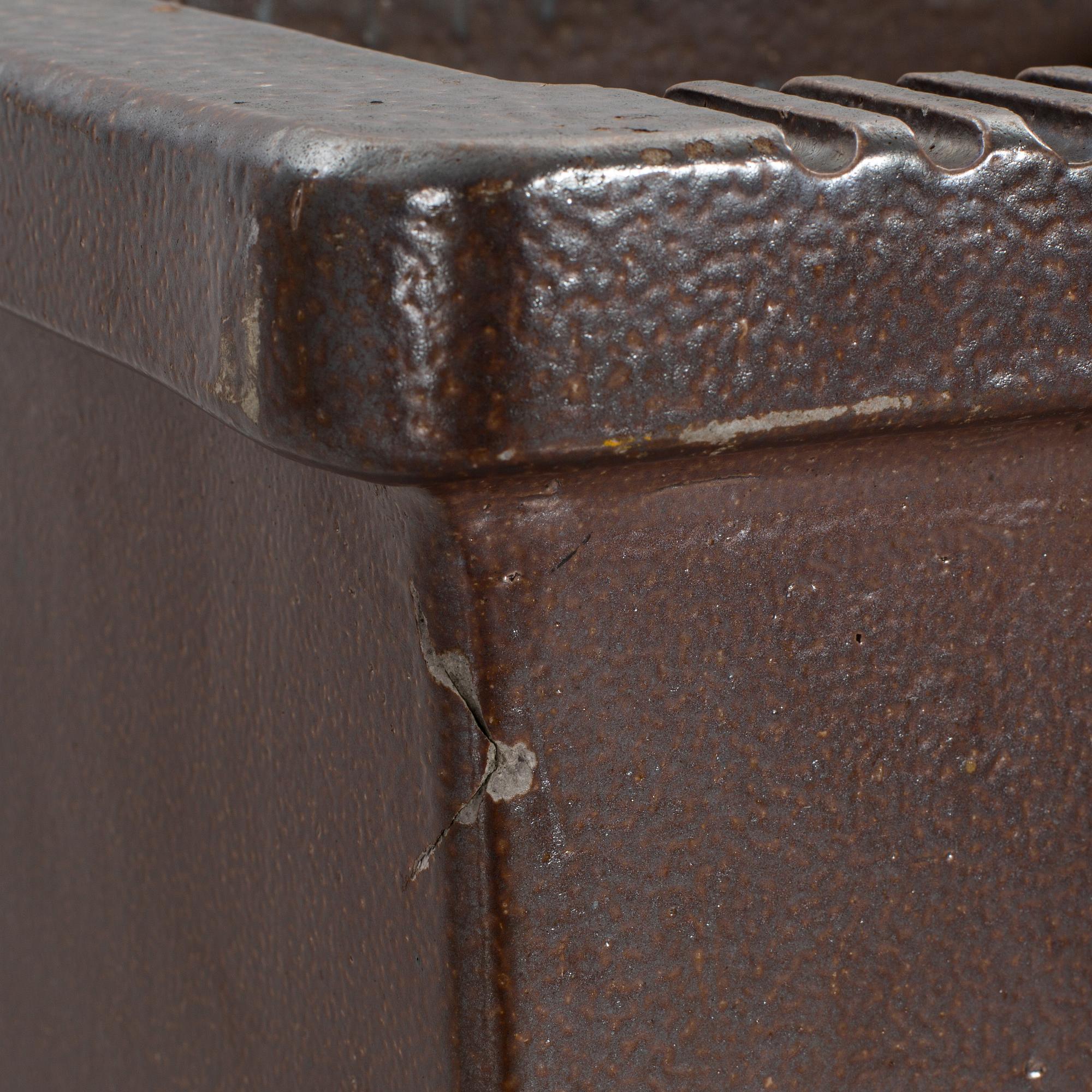 A CERAMIC STORAGE CONTAINER FROM HÖGANÄS, first half of the 20th century.