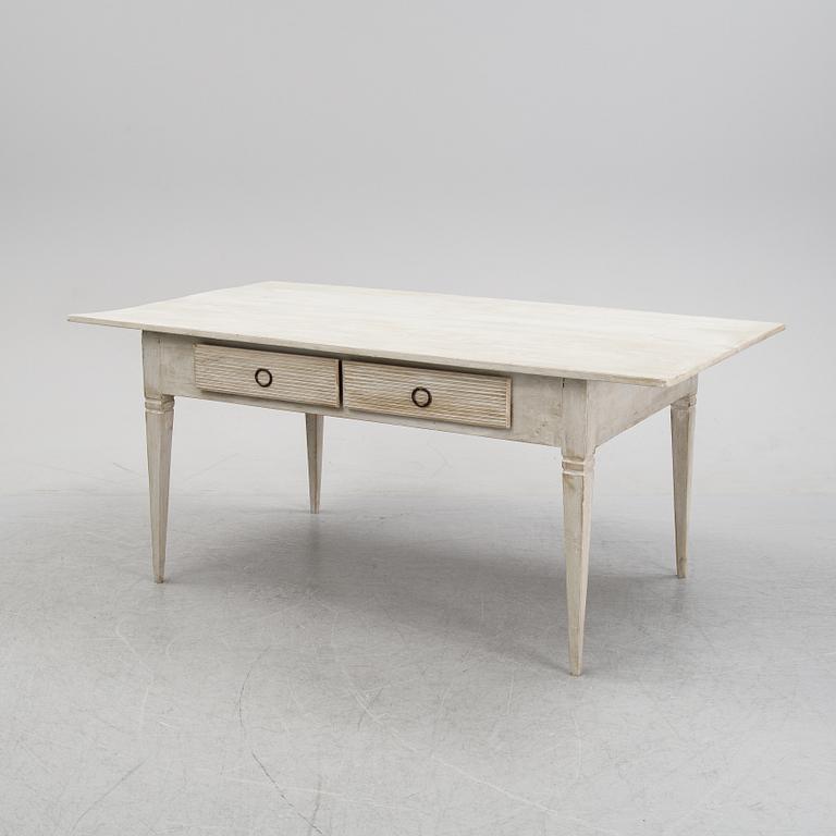 A painted table, 19th Century.
