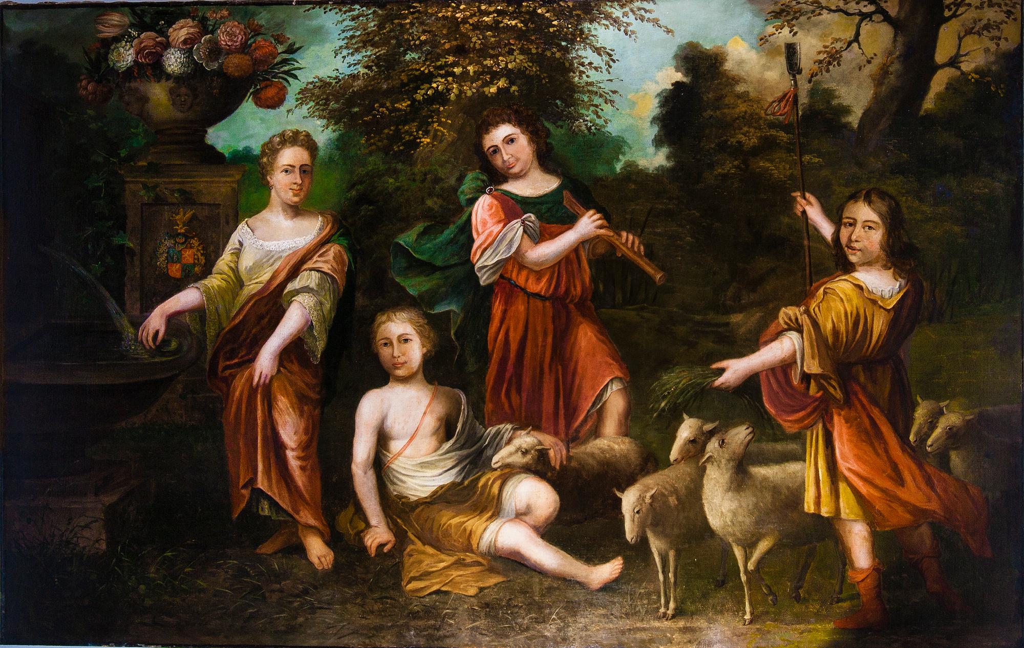 OKÄND KONSTNÄR, 1700-tal, olja på duk uppfodrad på ny duk.