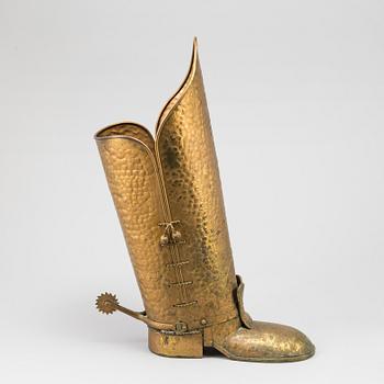 A BRASS UMBRELLA STAND, first half of the 20th century.