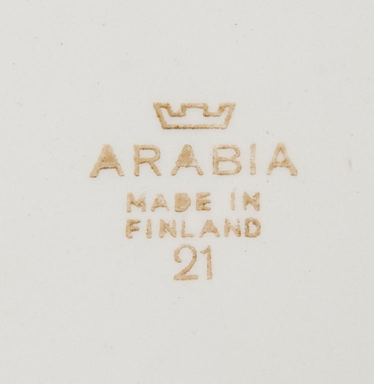 FAT, 2 st, porslin, "Emilia", design Raija Uosikkinen, Arabia, 1900-talets mitt.