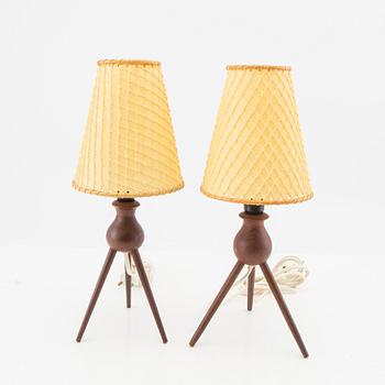 Table Lamps, a Pair, Denmark, Mid-20th Century.