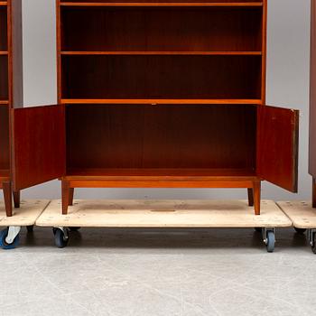 Three mahogany bookcases, mid 20th Century.