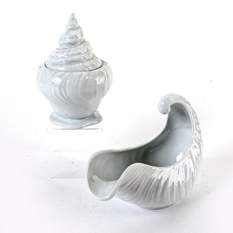 An Arje Griegst four parts "Triton"service parts Royal Copenhagen Denmark porcelain 1992-99.