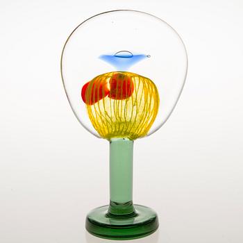 OIVA TOIKKA, GLASSKULPTUR, "Lollipop", signerad Oiva Toikka, Nuutajärvi 2004, 126/200.