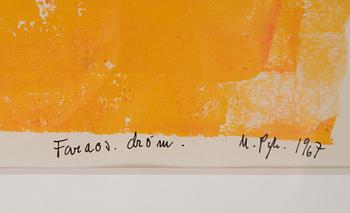 MADELEINE PYK, gouache, signerad och daterad 1967.