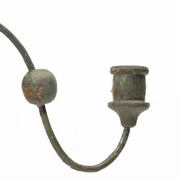 A wooden chandelier, 19th/20th century.