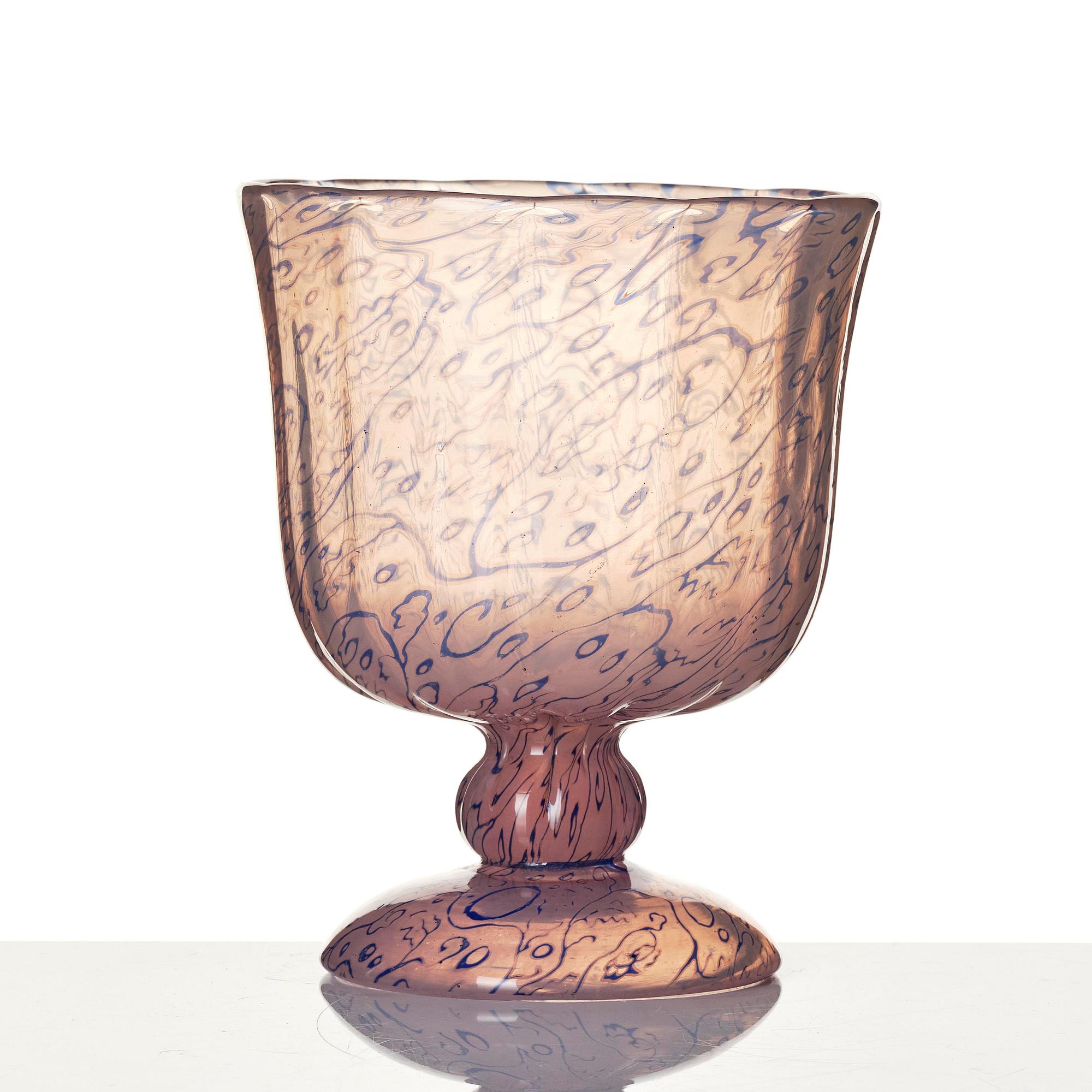 Simon Gate, a graal glass goblet, Orrefors, 1918.
