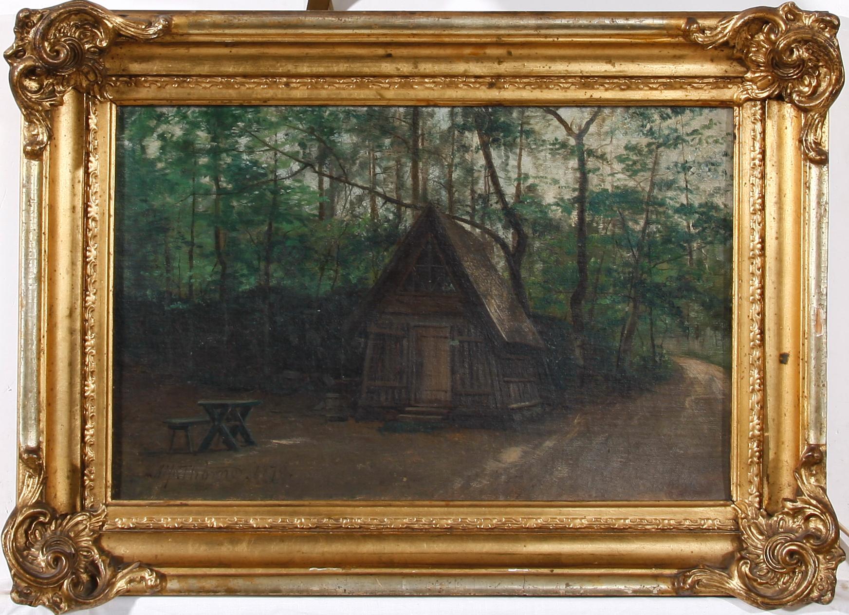 ALFRED THÖRNE, olja på pannå, sign o dat 1879.