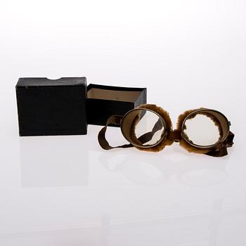 KÖRGLASÖGON, "Lunettes pour automobilistes, cyclistes, aviateurs" JBJ, Frankrike tidigt 1900-tal.