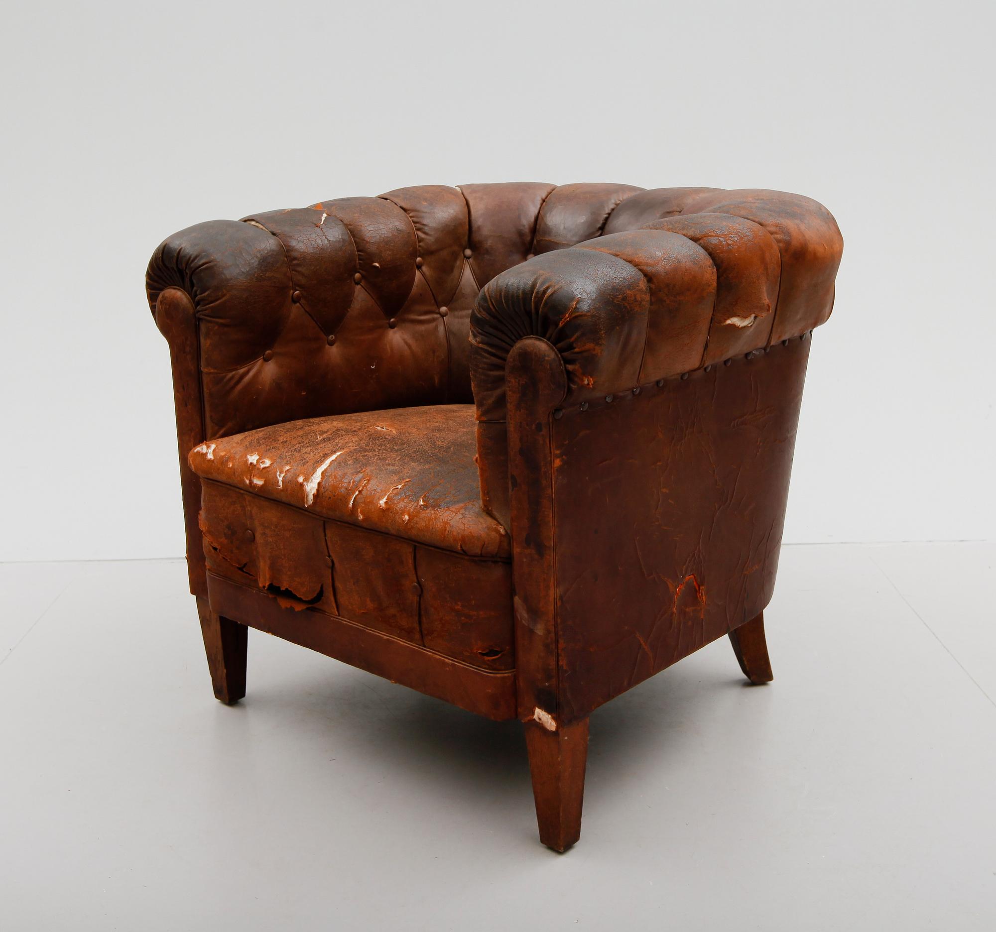 FÅTÖLJ, Chesterfield, 1900-talets första hälft.